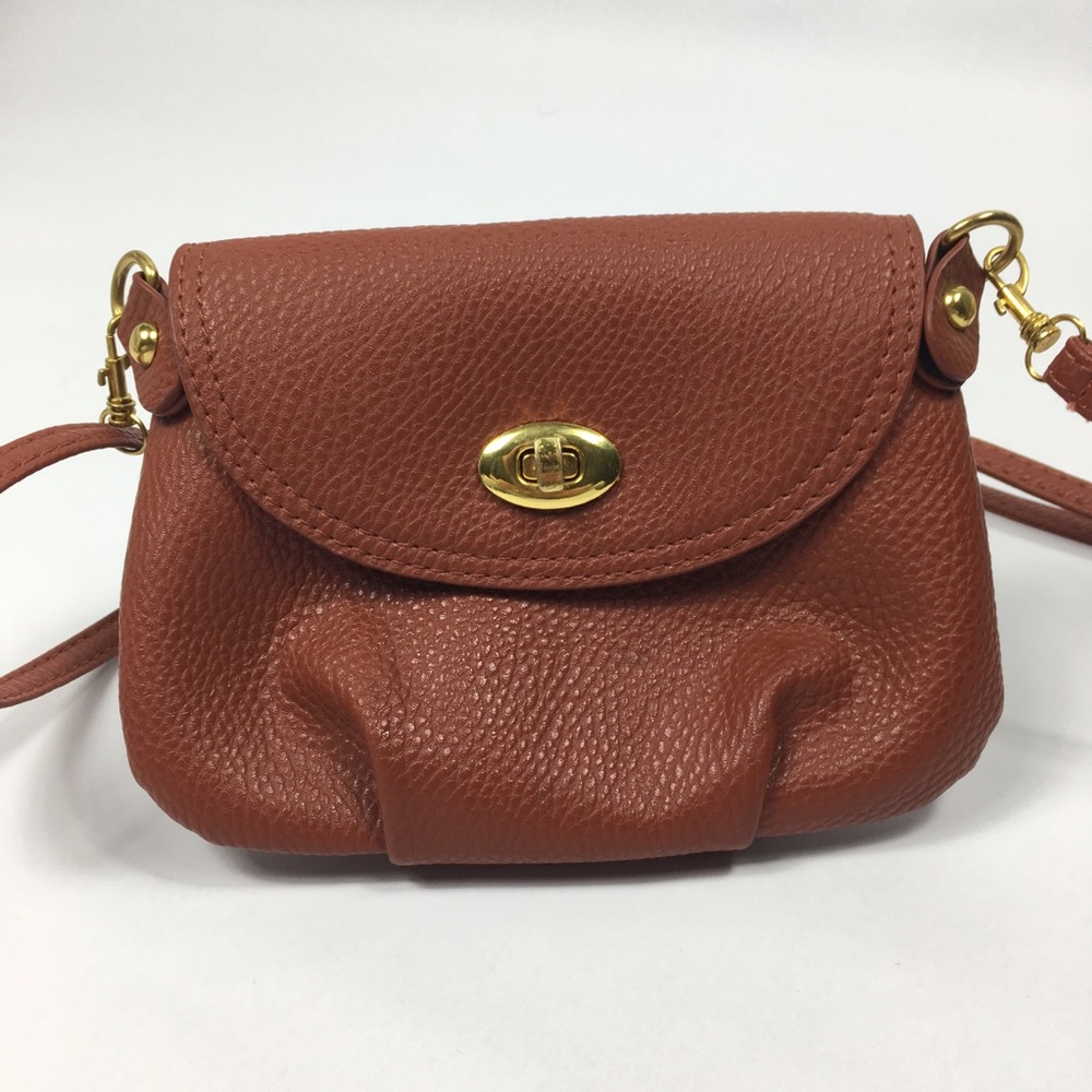 🍁 Camel brown and gold mini bag